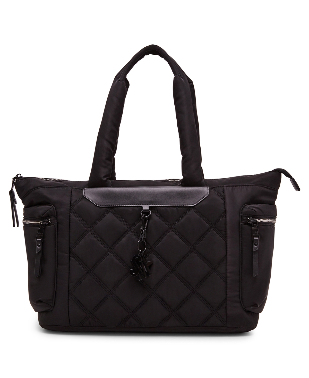 Londyn Nylon Quilted Tote - Black