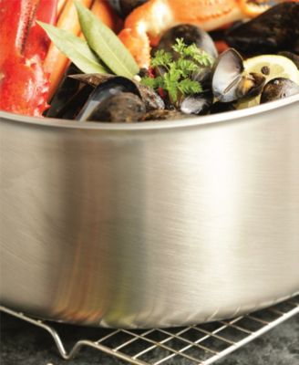 D5 Brushed Stainless Steel 8 Qt. Covered Stockpot