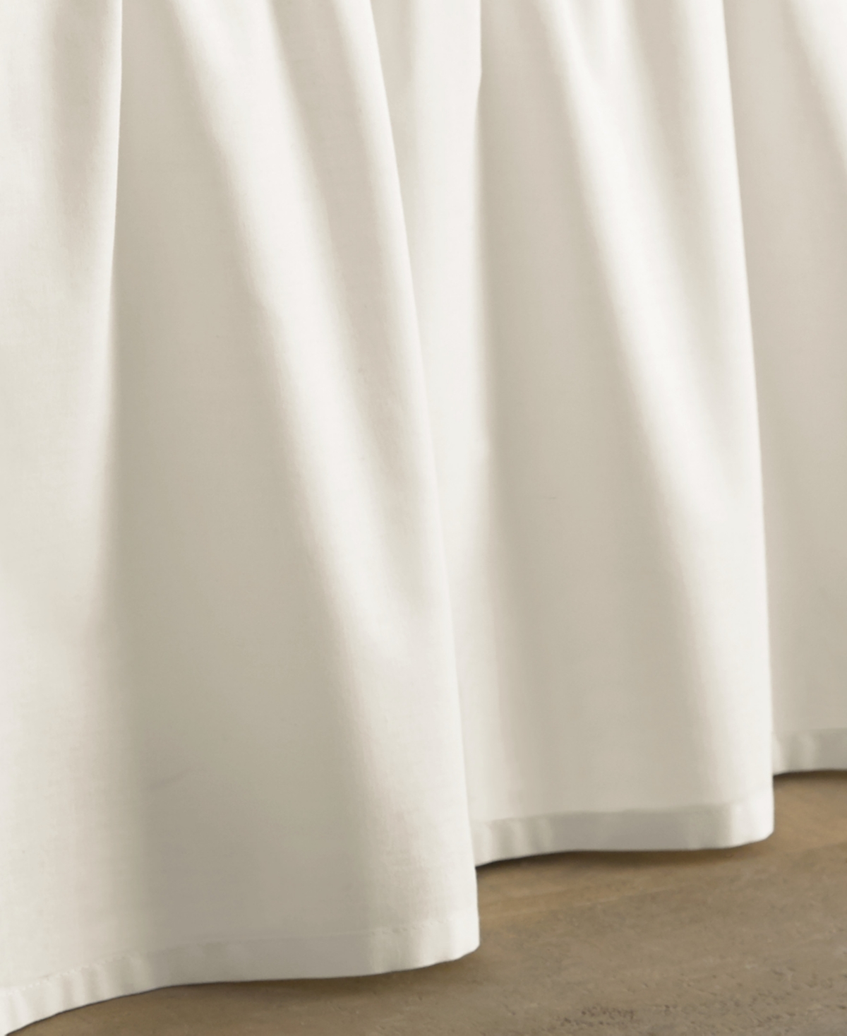 Laura Ashley Solid Ruffled Cotton Bedskirt,