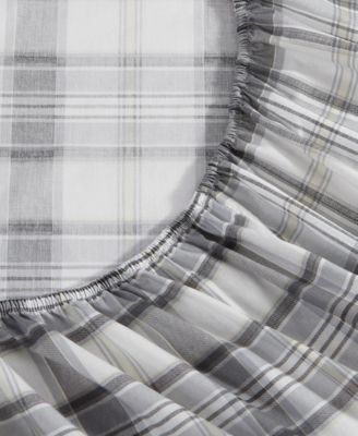 Printed 200-Thread Count Cotton Percale 3-Pc. Sheet Set, Twin