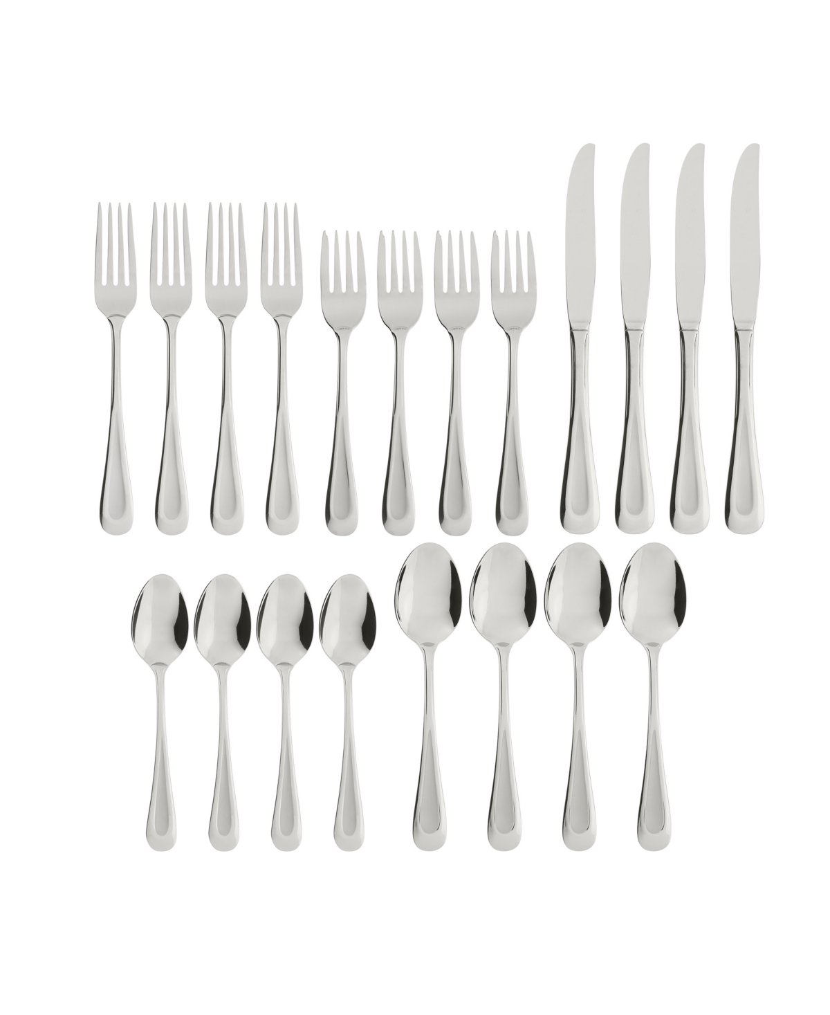 Shop Oneida Satin Sand Dune 20 Piece Flatware Set, Service For 4 In Metallic And Stainless
