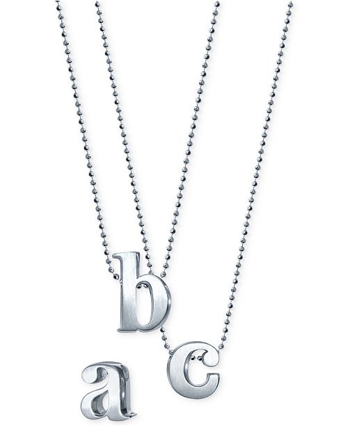 Alex Woo Little Letter By Initial Pendant Necklace In Sterling Silver Reviews Necklaces Jewelry Watches Macy S
