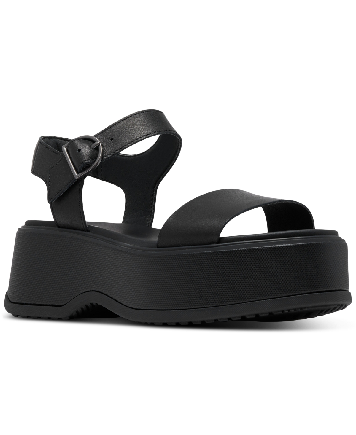 Dayspring Ankle-Strap Platform Sandals - Honey White, Black