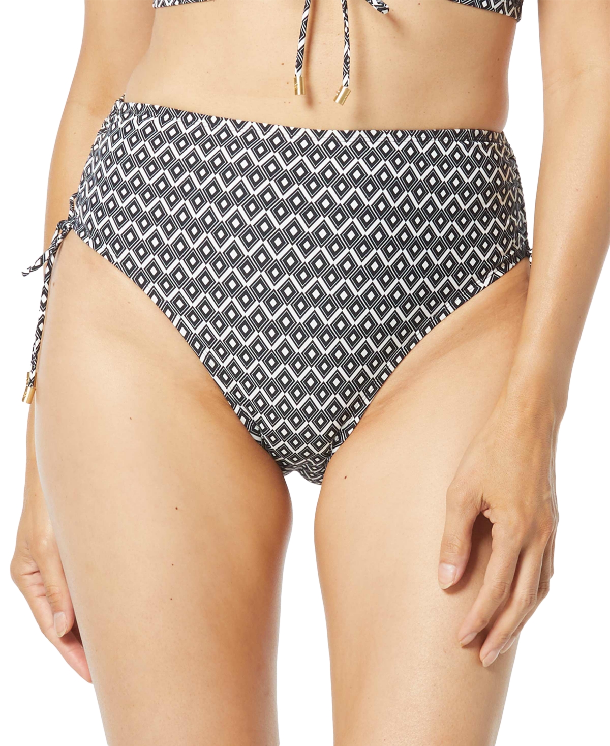 Coco Reef Women's Inspire Ruched Diamond-print Bottom In Black