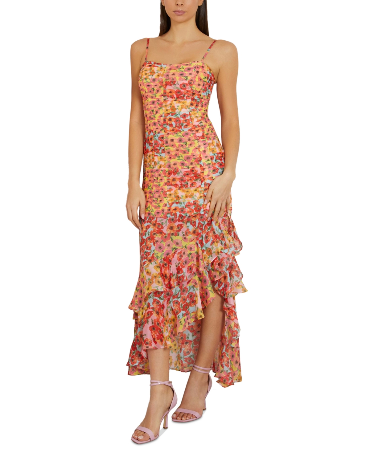 Women's Juliana Ruffled Maxi Dress - BOTANICAL SUNRAYS PRINT