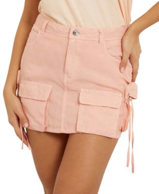 GUESS - Women's Devon Cargo Denim Mini Skirt