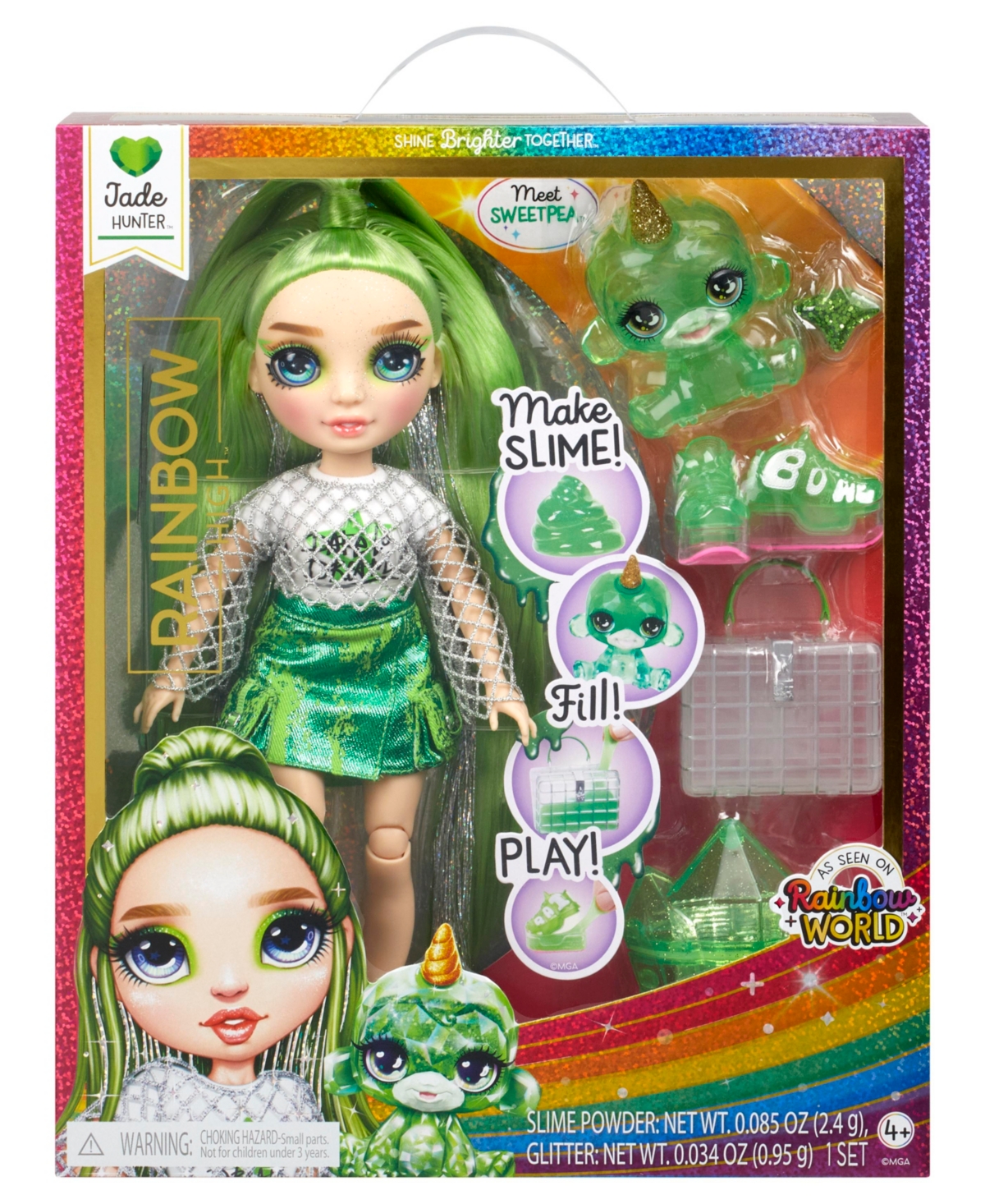 Shop Rainbow High Classic Fashion Doll- Jade In Multicolor