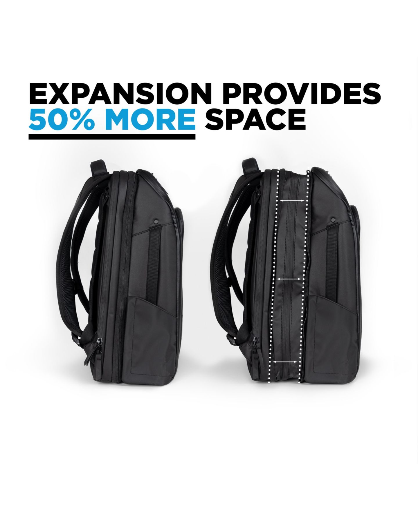 Рюкзак Nomatic Travel Pack - 20L Water Resistant Expandable Laptop, цвет: Чёрный — фото 3