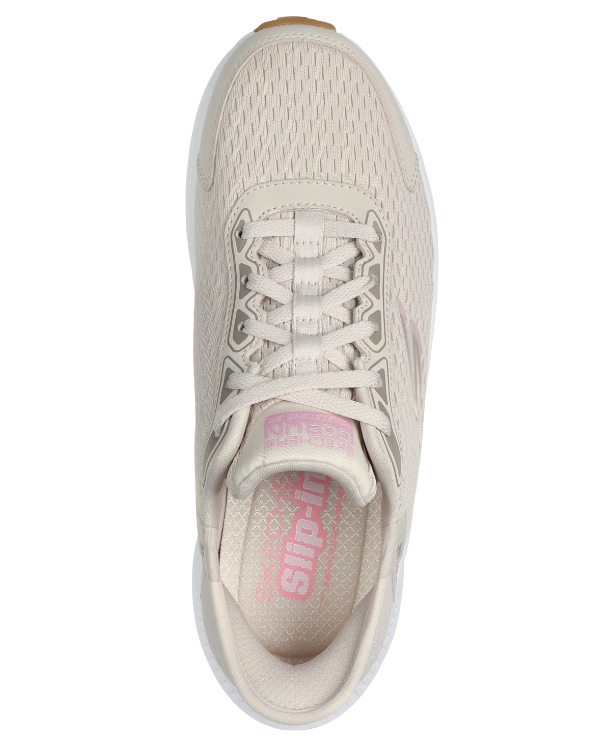 Shop Skechers Women's Slip-ins Go Run Consistent 2.0 Endure Memory Foam Slip-on Running Sneakers From Finish Line In Natural,pink