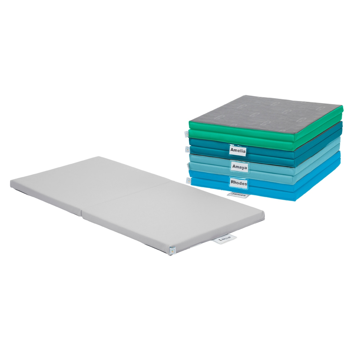 ECR4Kids SoftZone Folding Rainbow Rest Mats, Earthtone, 5-Piece - Assorted Pre-Pack