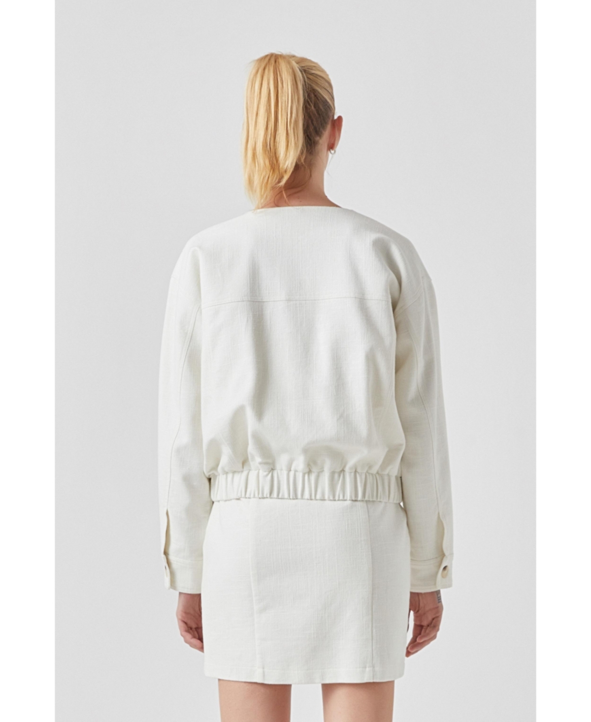 Women's Pocket Linen Jacket