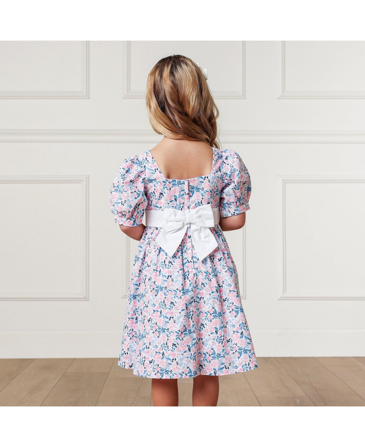 Toddler Girls Hope and Henry Short Sleeve Puff Sleeve Party Dress