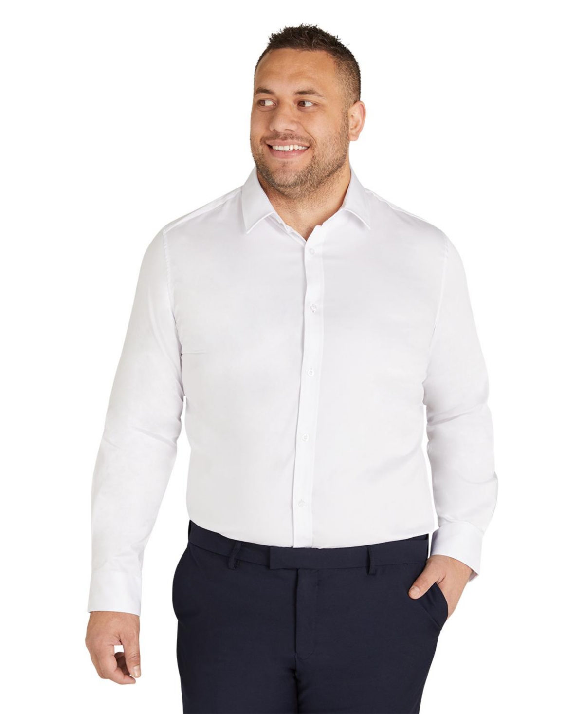Men's Bahamas Stretch Shirt Big & Tall - White