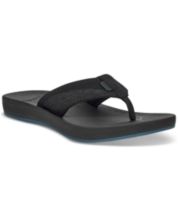 Sanuk Men's Hullsome Leather Flip-Flop Sandals - Macy's