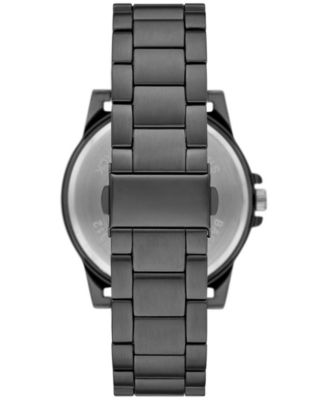 Men's Three Hand Gunmetal Alloy Watch 46mm Gift Set