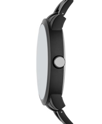 Men's Three Hand Black Alloy Watch 46mm Gift Set