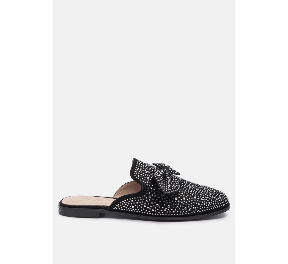 LONDON RAG WHOOPIE EMBELLISHED CASUAL BOW MULES