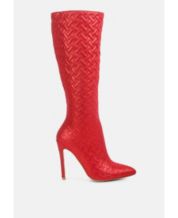 Red best sale booties macys