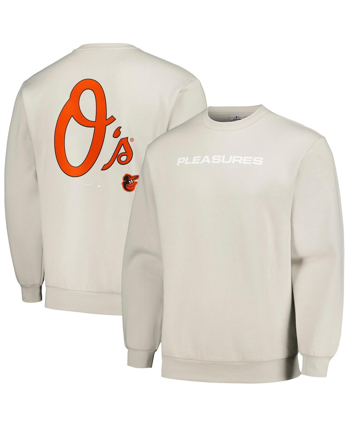 Men's Pleasures Gray Baltimore Orioles Ballpark Pullover Sweatshirt - Gray