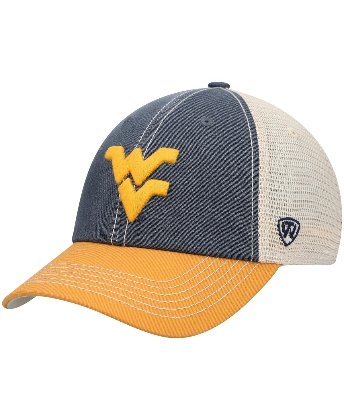 Top Of The World Men's  Navy West Virginia Mountaineers Offroad Trucker Adjustable Hat