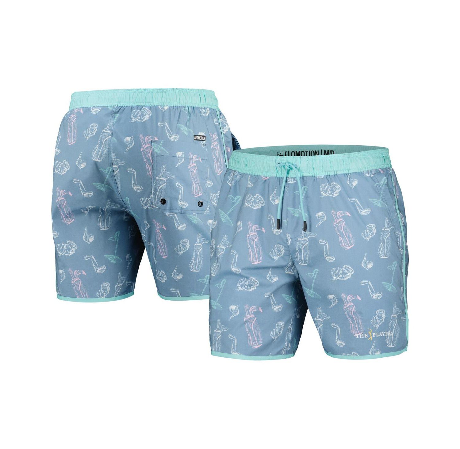 Men's Blue THE PLAYERS Bogey Bag Tri-Blend Volleyshorts
