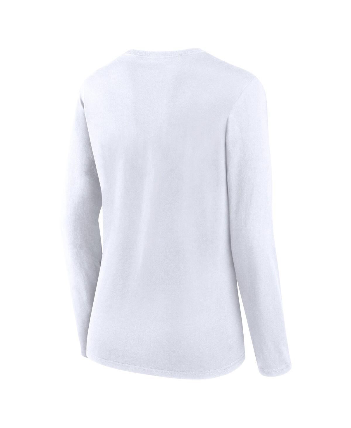 Fanatics Branded  White Oakland Athletics Lightweight Fitted Long Sleeve T-shirt In White