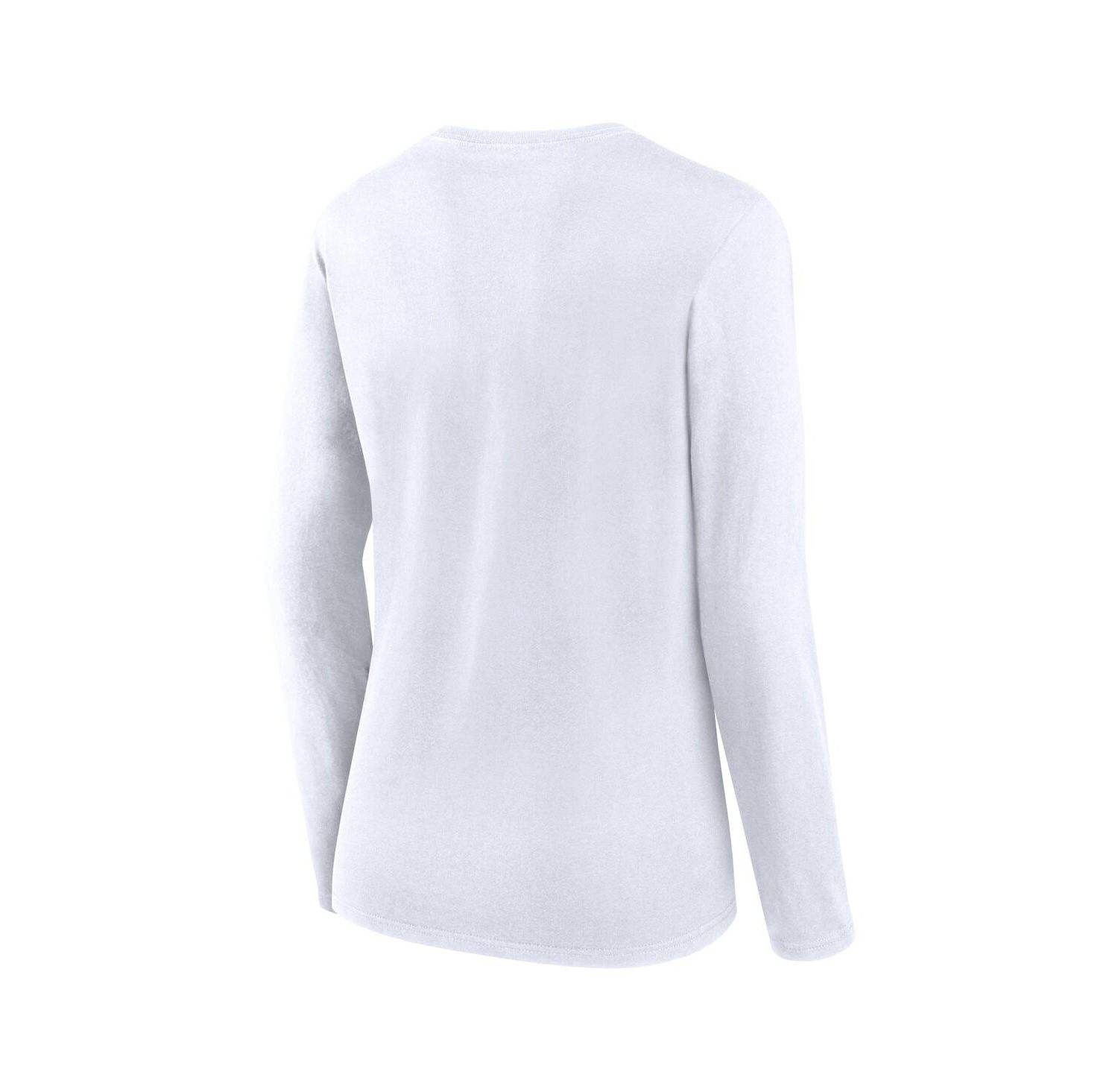 Women's White Oakland Athletics Lightweight Fitted Long Sleeve T-shirt