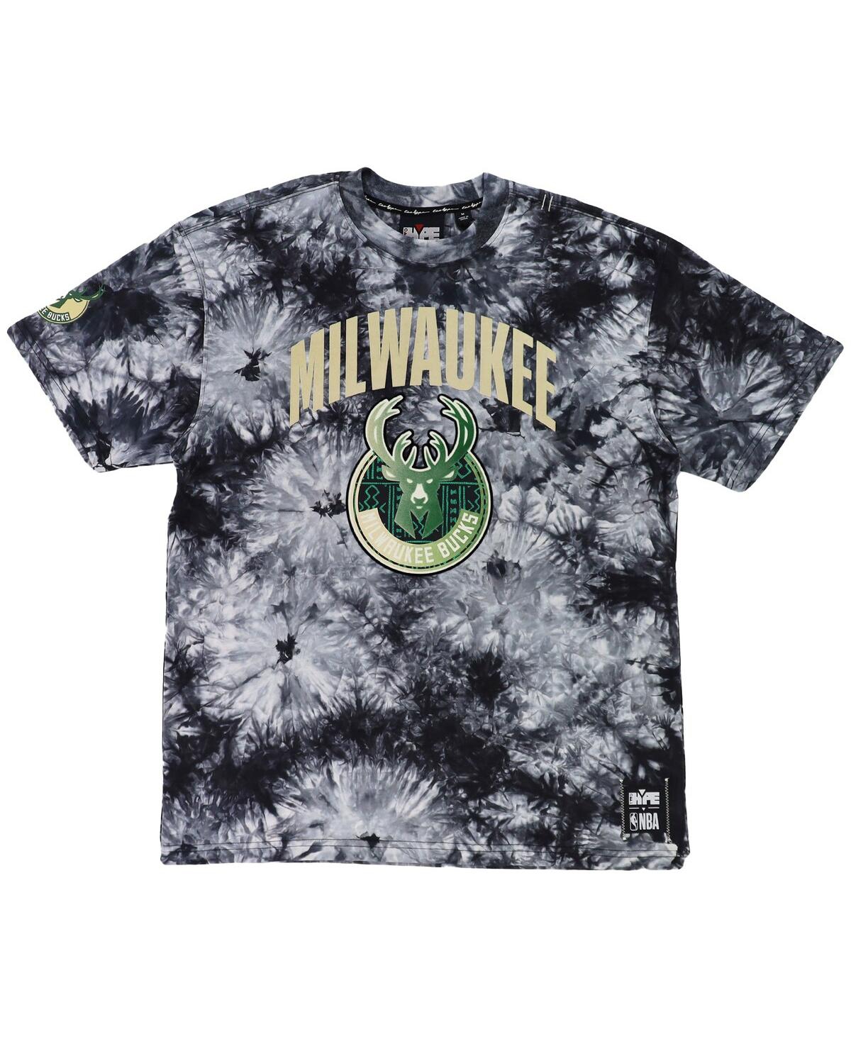 Shop Two Hype Men's And Women's Nba X  Black Milwaukee Bucks Culture & Hoops Tie-dye T-shirt