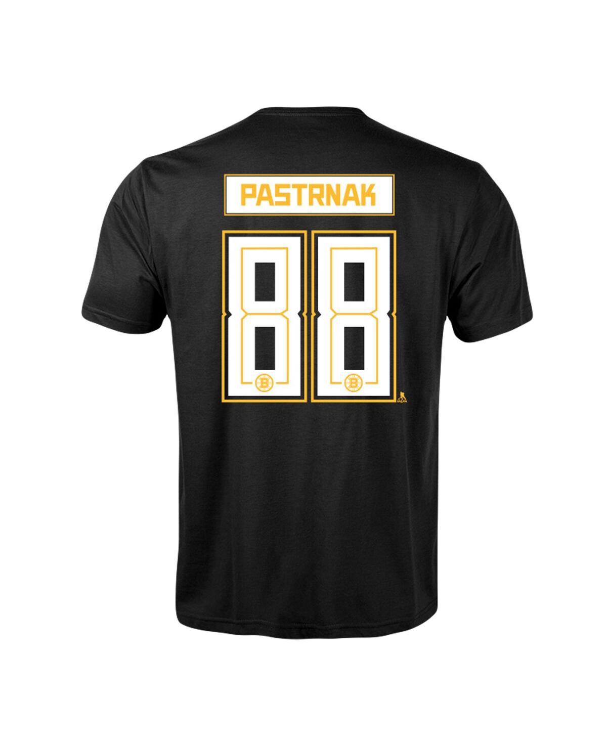 Shop Levelwear Men's  David Pastrnak Black Boston Bruins Richmond Player Name And Number T-shirt