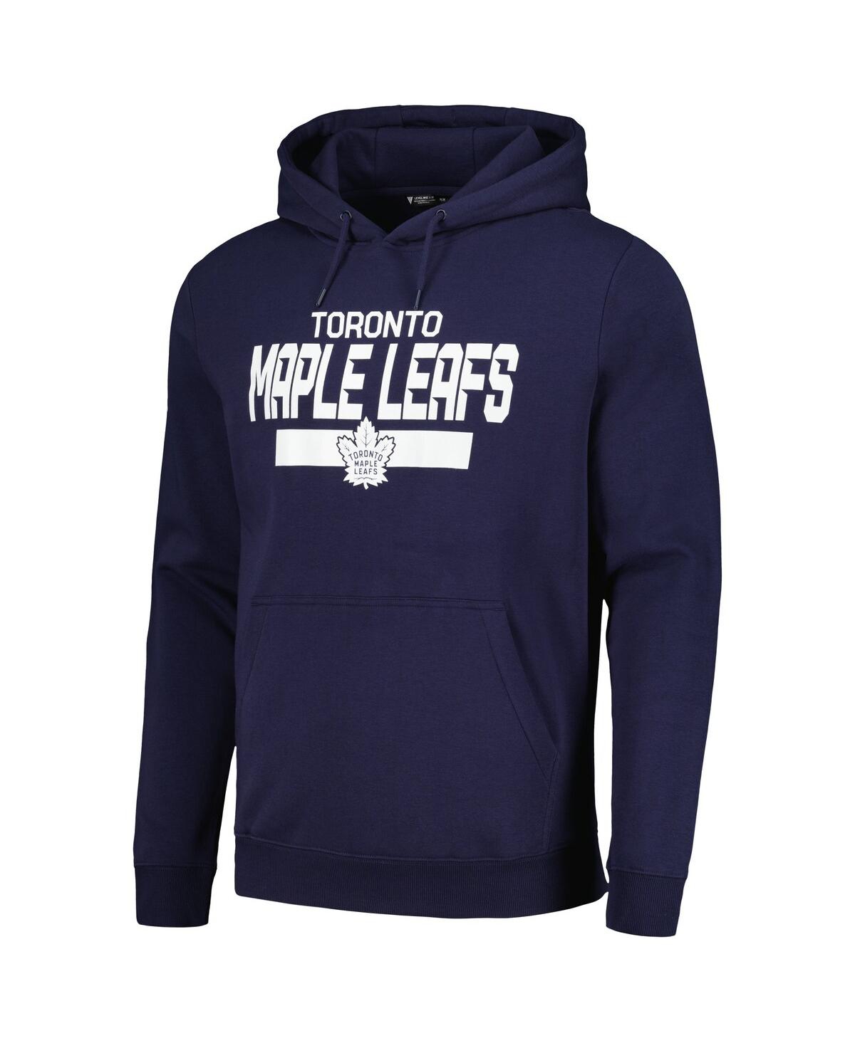 Shop Levelwear Men's  Auston Matthews Navy Toronto Maple Leafs Podium Name And Number Pullover Hoodie