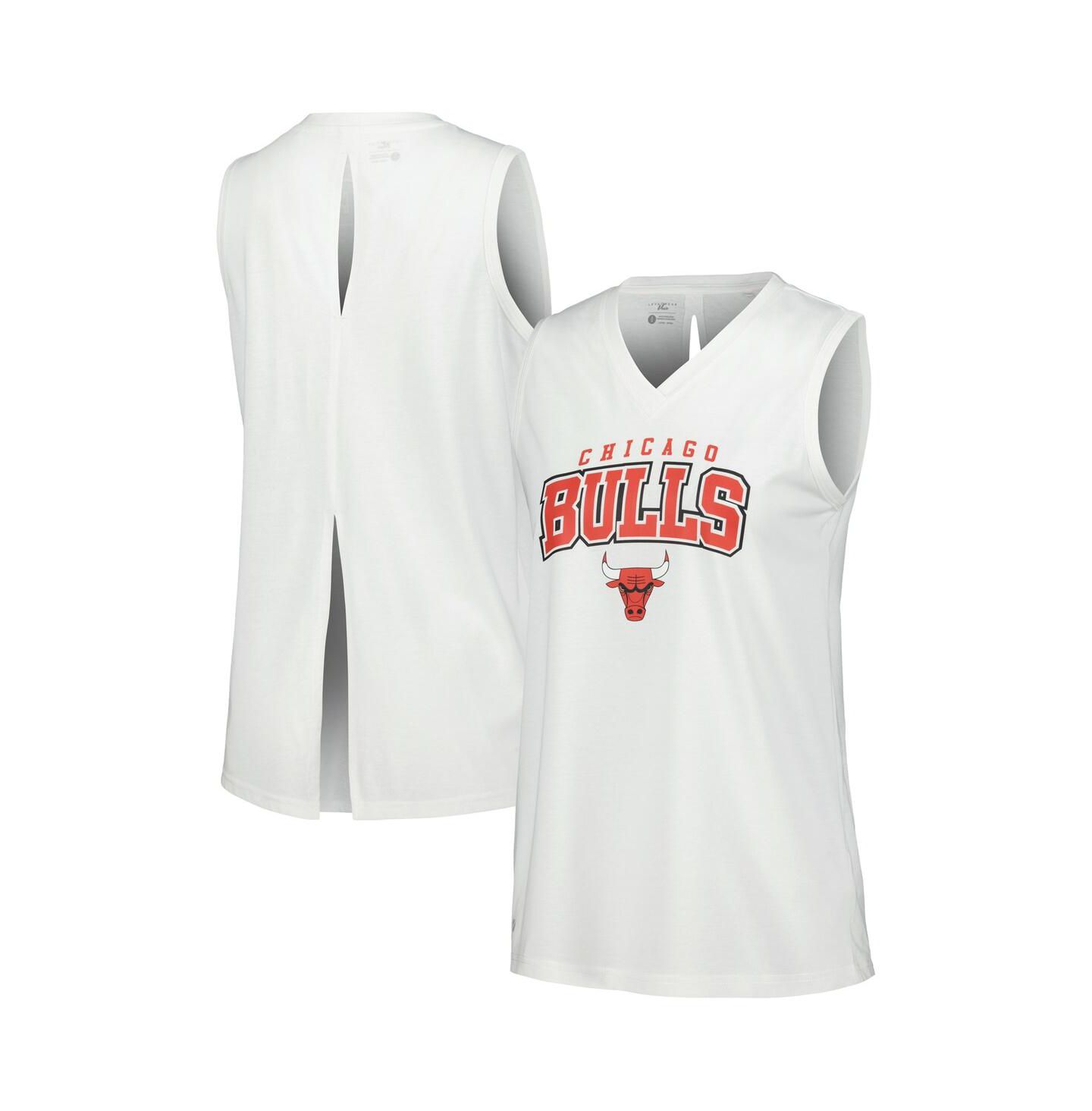 Женский топ LevelWear White Chicago Bulls Paisley Peekaboo — фото 1