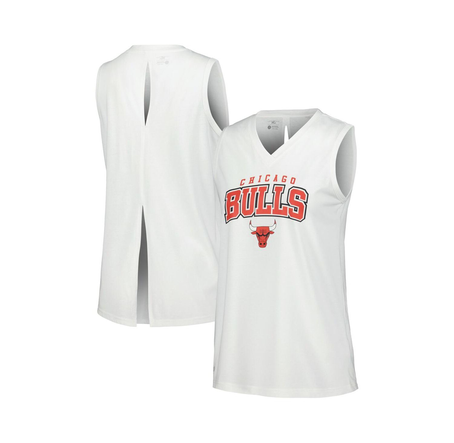 Women's White Chicago Bulls Paisley Peekaboo Tank Top