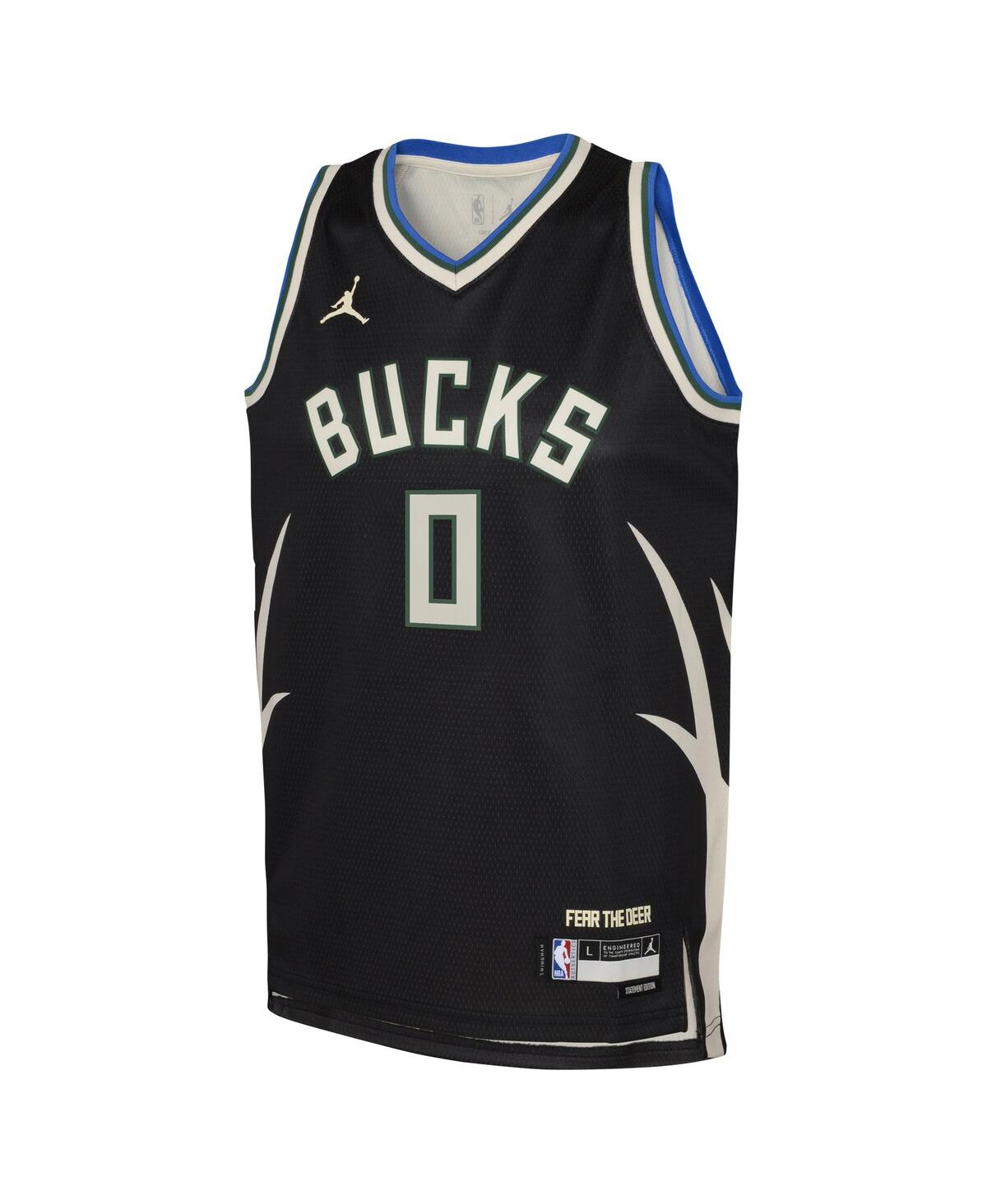 Big Boys Jordan Damian LillardMilwaukee Bucks Swingman Jersey - Statement Edition - Black