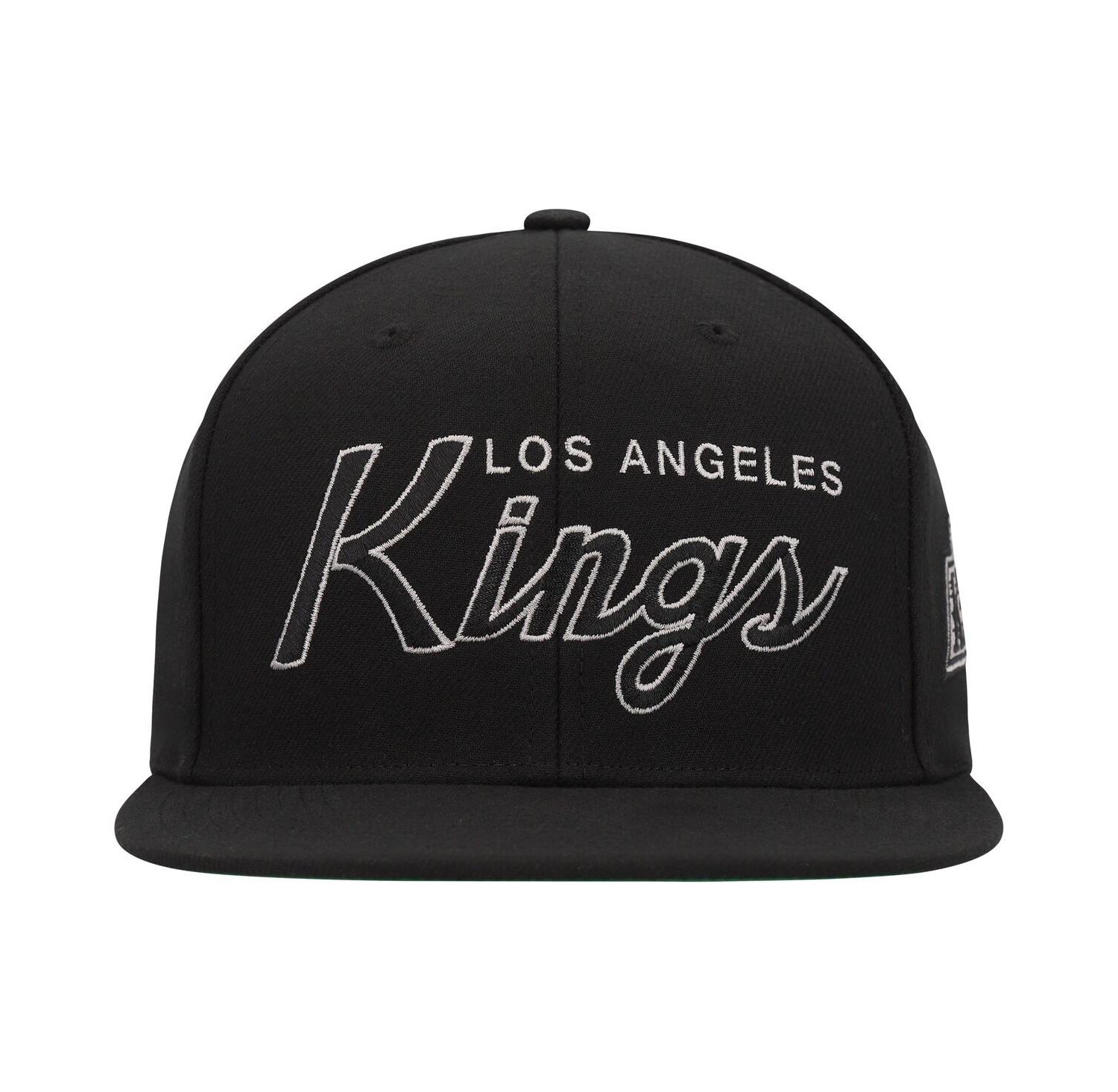 Men's Black Los Angeles Kings Core Team Script 2.0 Snapback Hat