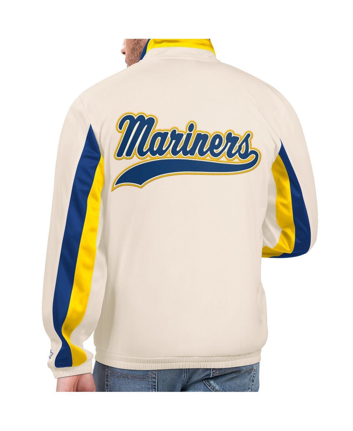 Shop Starter Men's  Cream Seattle Mariners Rebound Cooperstown Collection Full-zip Track Jacket