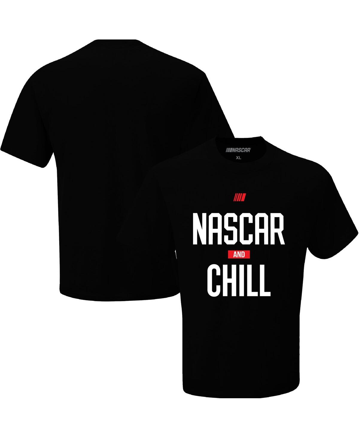 Checkered Flag Sports Men's  Black Nascar And Chill T-shirt