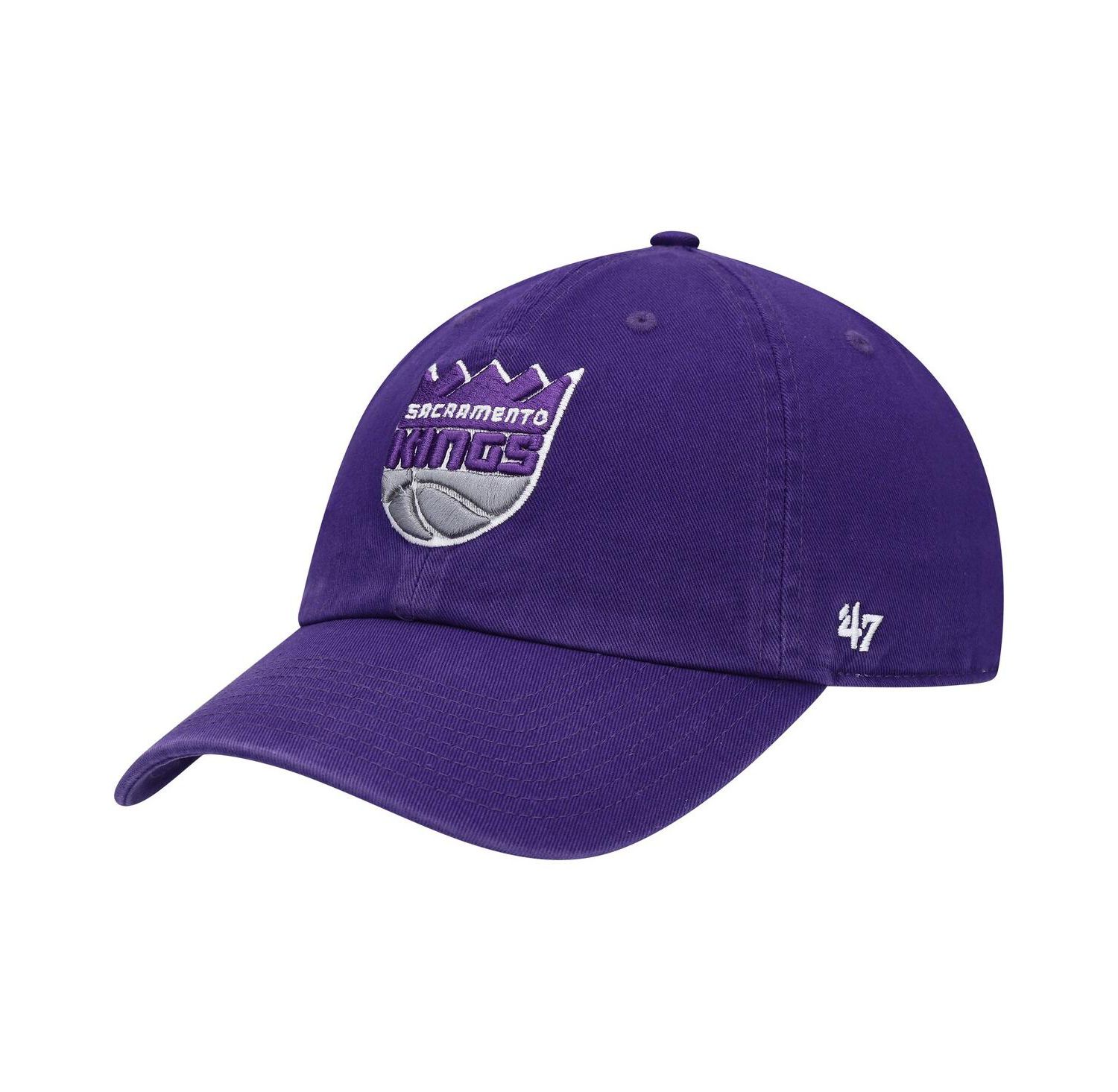 Men's Purple Sacramento Kings Team Clean Up Adjustable Hat