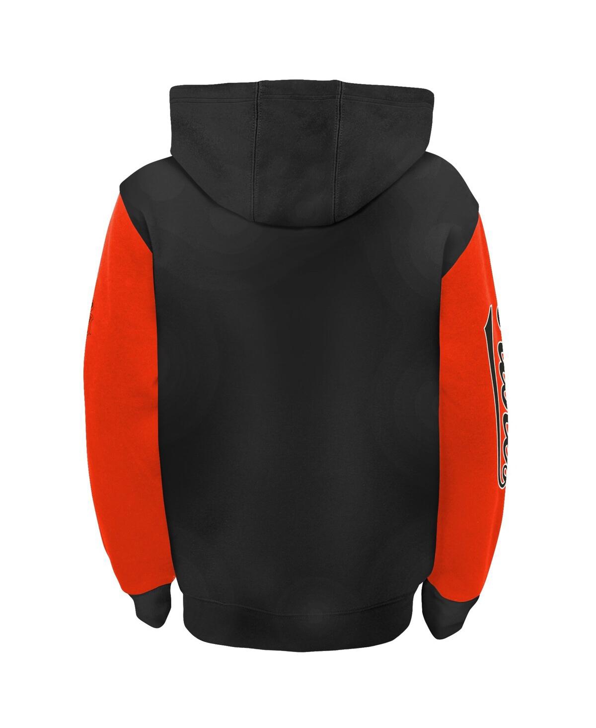Outerstuff Youth Fanatics Branded Orange/black Baltimore Orioles Postcard Full-zip Hoodie Jacket In Orange,black