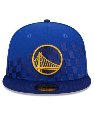 Men's Royal Golden State Warriors 2024 NBA All-Star Game Rally Drive Checkerboard 59FIFTY Crown Fitted Hat