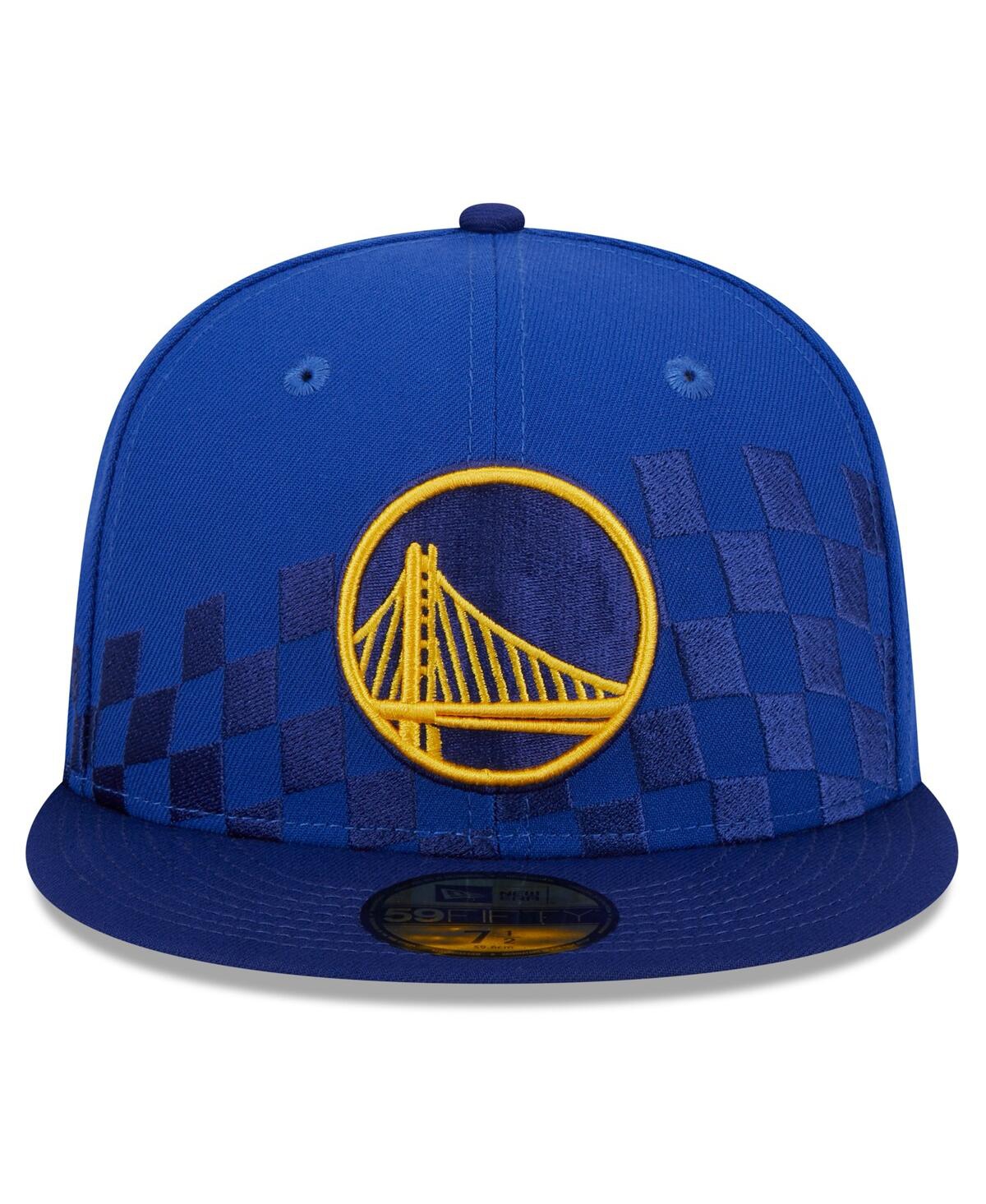 Men's New EraGolden State Warriors 2024 Nba All-Star Game Rally Drive Checkerboard 59FIFTY Crown Fitted Hat - Royal