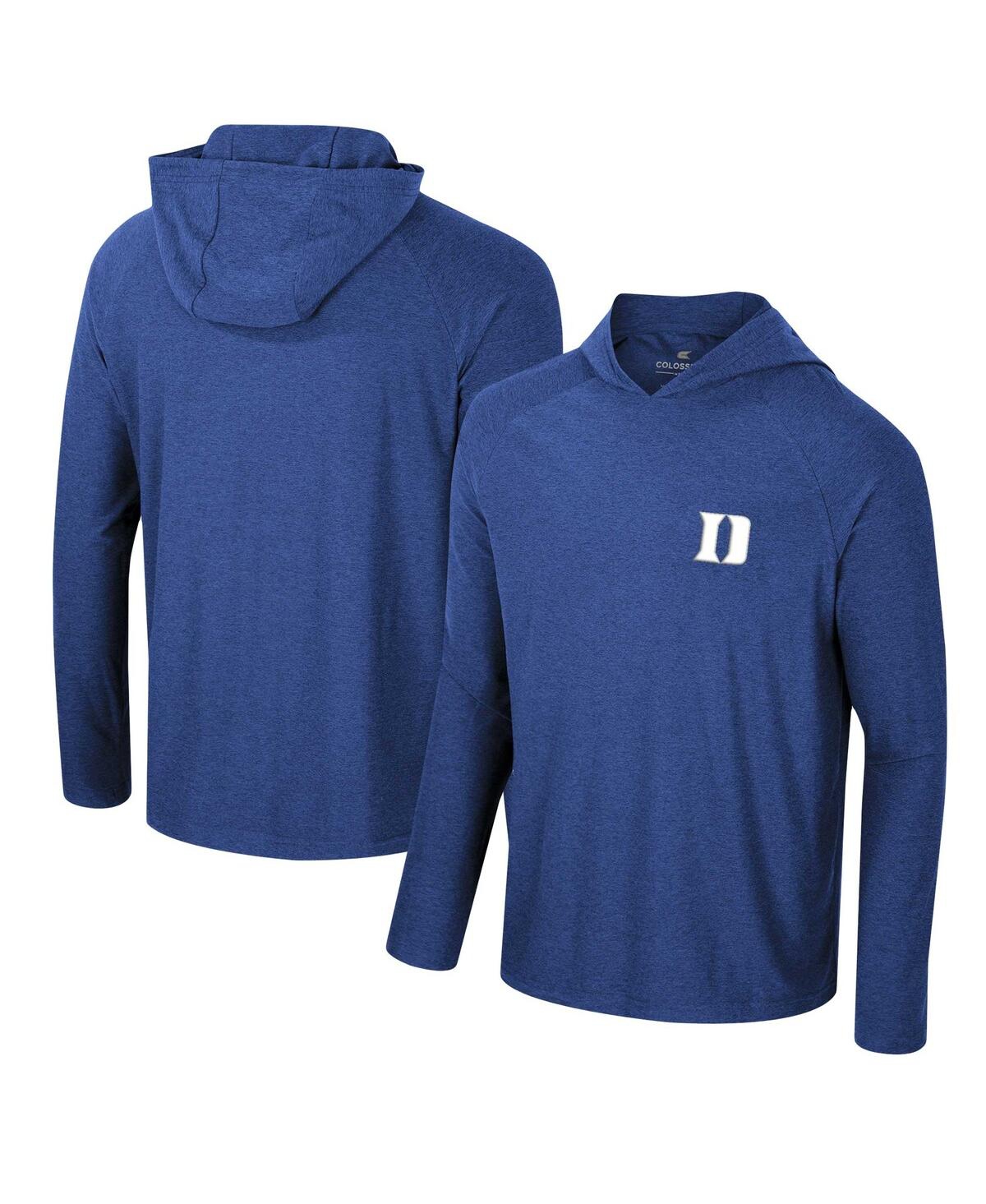 Shop Colosseum Men's  Royal Duke Blue Devils Cloud Jersey Raglan Long Sleeve Hoodie T-shirt