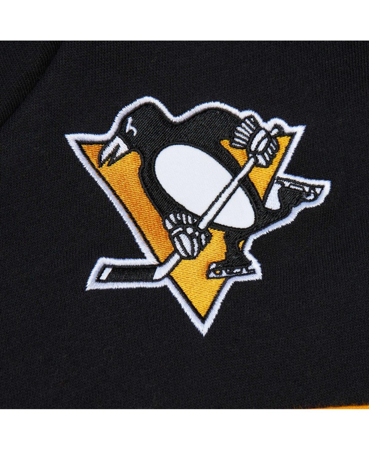 Shop Mitchell & Ness Men's  Black Pittsburgh Penguins Head Coach Pullover Hoodie