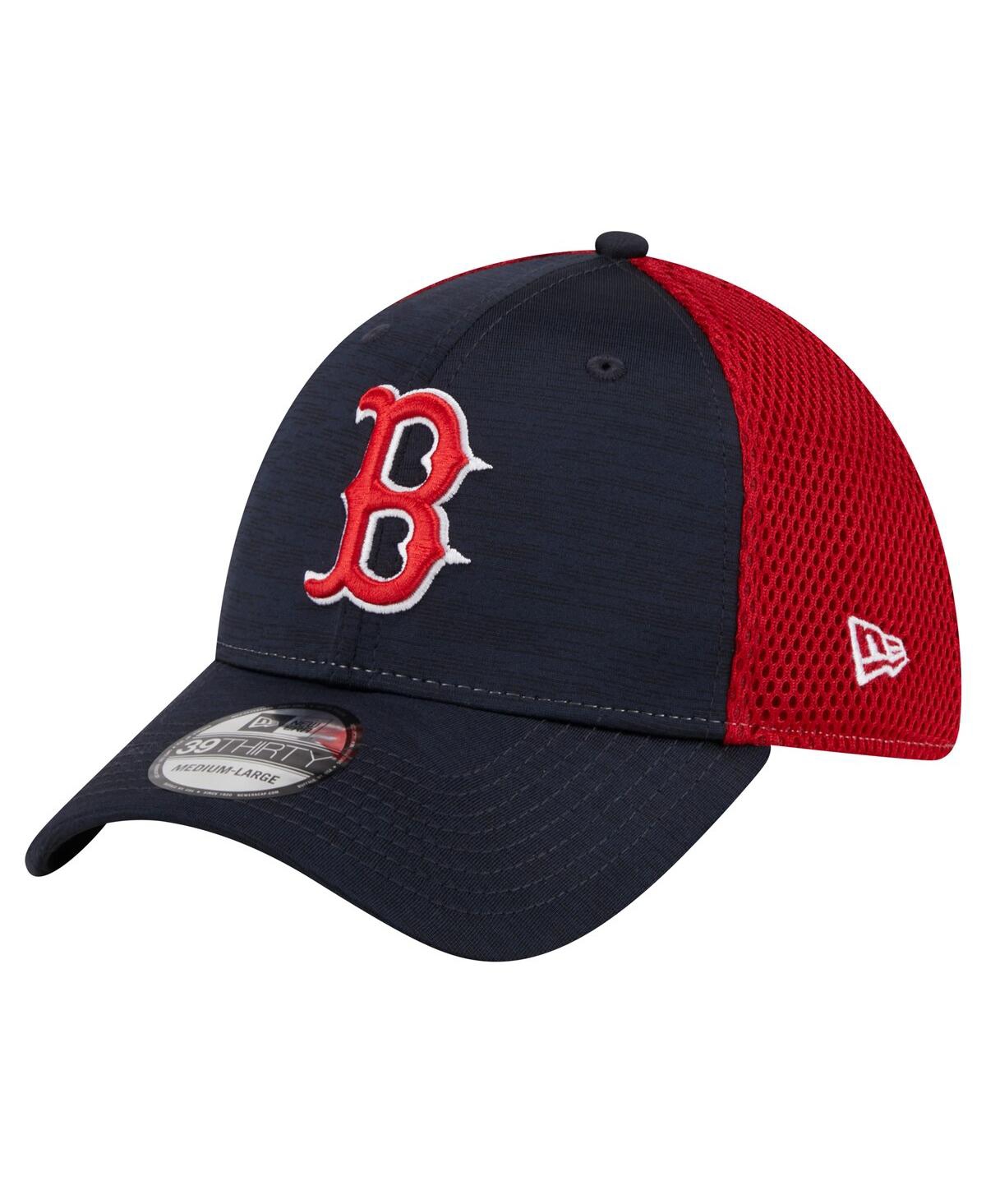 Shop New Era Men's  Navy Boston Red Sox Neo 39thirty Flex Hat