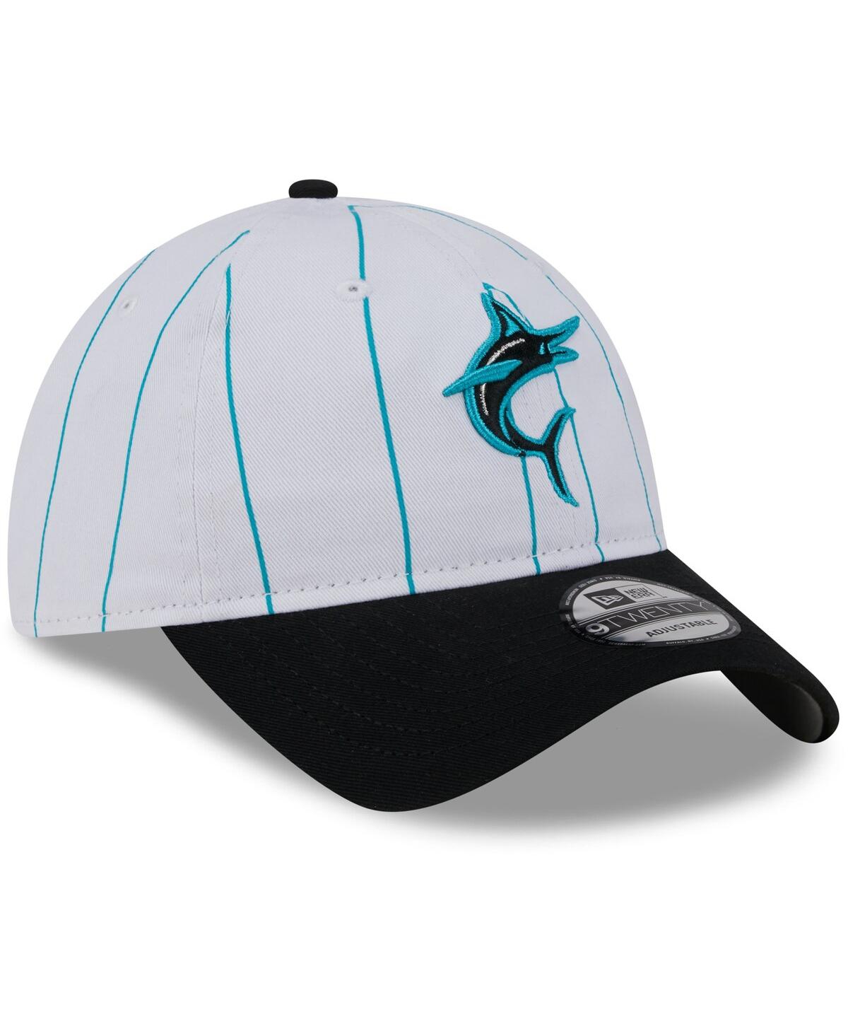 NEW ERA MEN'S NEW ERA WHITE MIAMI MARLINS 2024 BATTING PRACTICE 9TWENTY ADJUSTABLE HAT 
