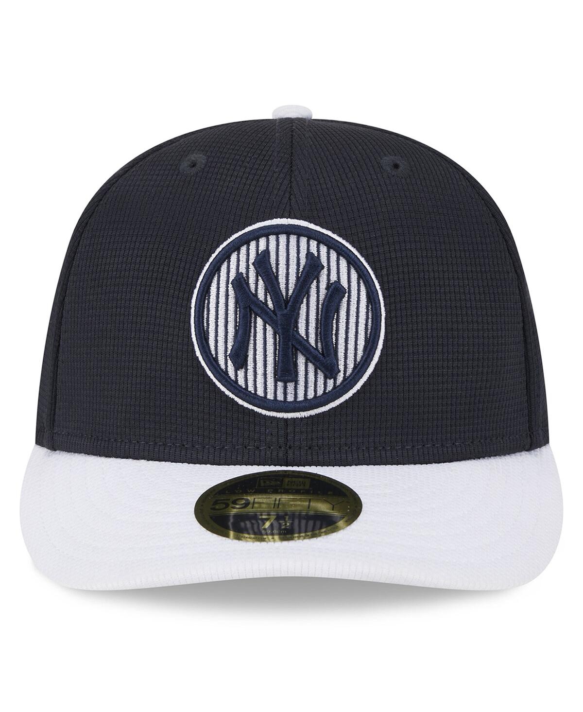 Men's New EraNew York Yankees 2024 Batting Practice Low Profile 59FIFTY Fitted Hat - Navy