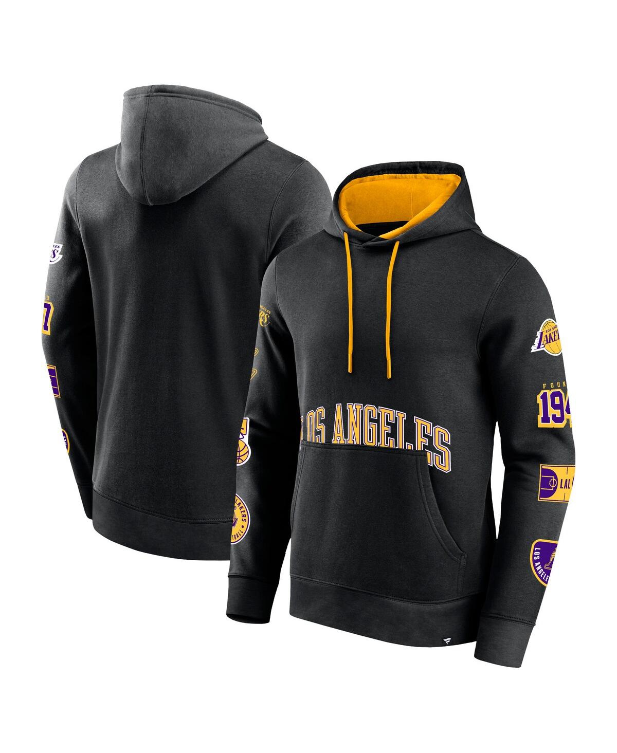 Fanatics Men's  Black Los Angeles Lakers Home Court Pullover Hoodie