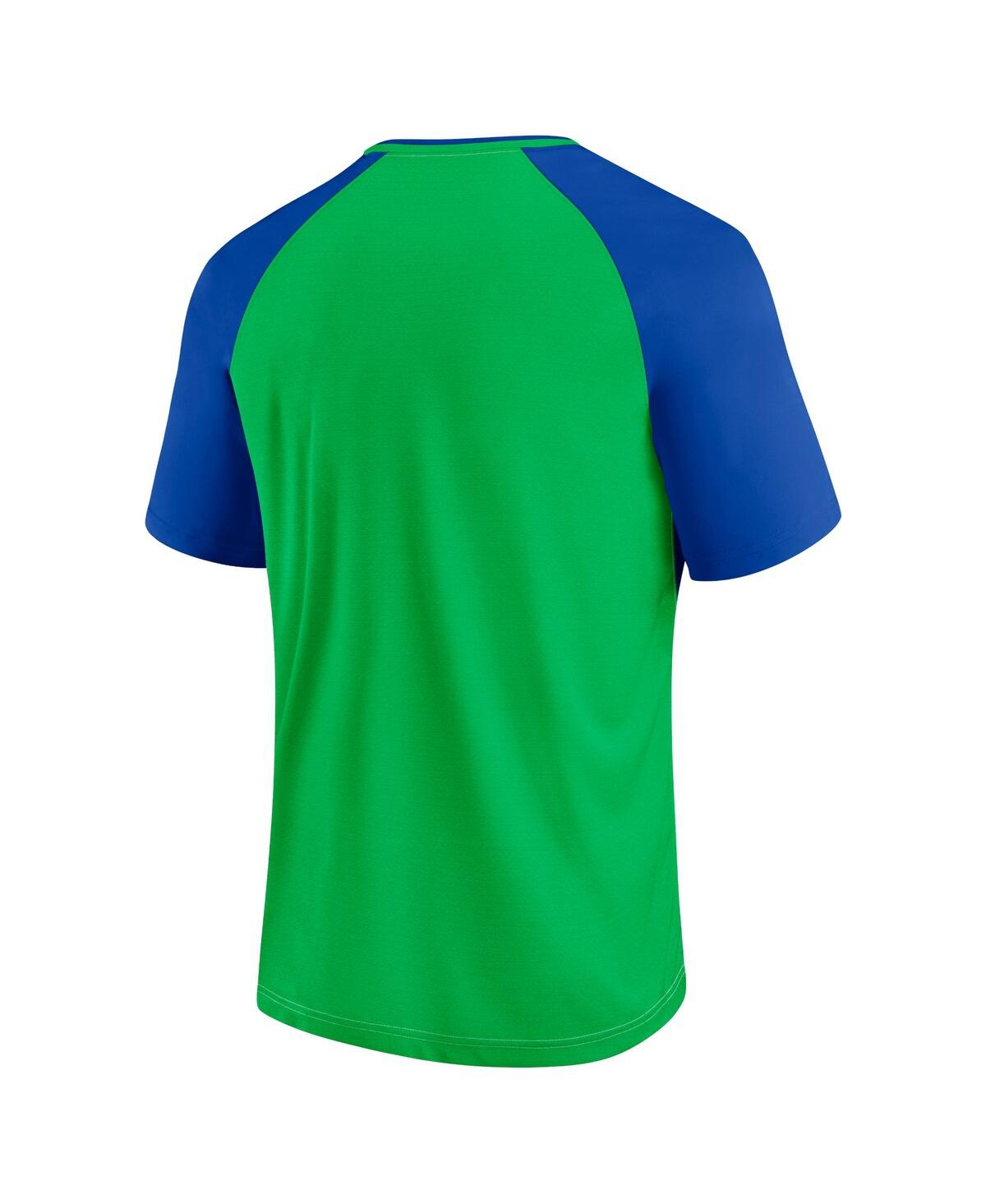 Shop Fanatics Men's  Blue Seattle Sounders Fc Attacker Raglan T-shirt