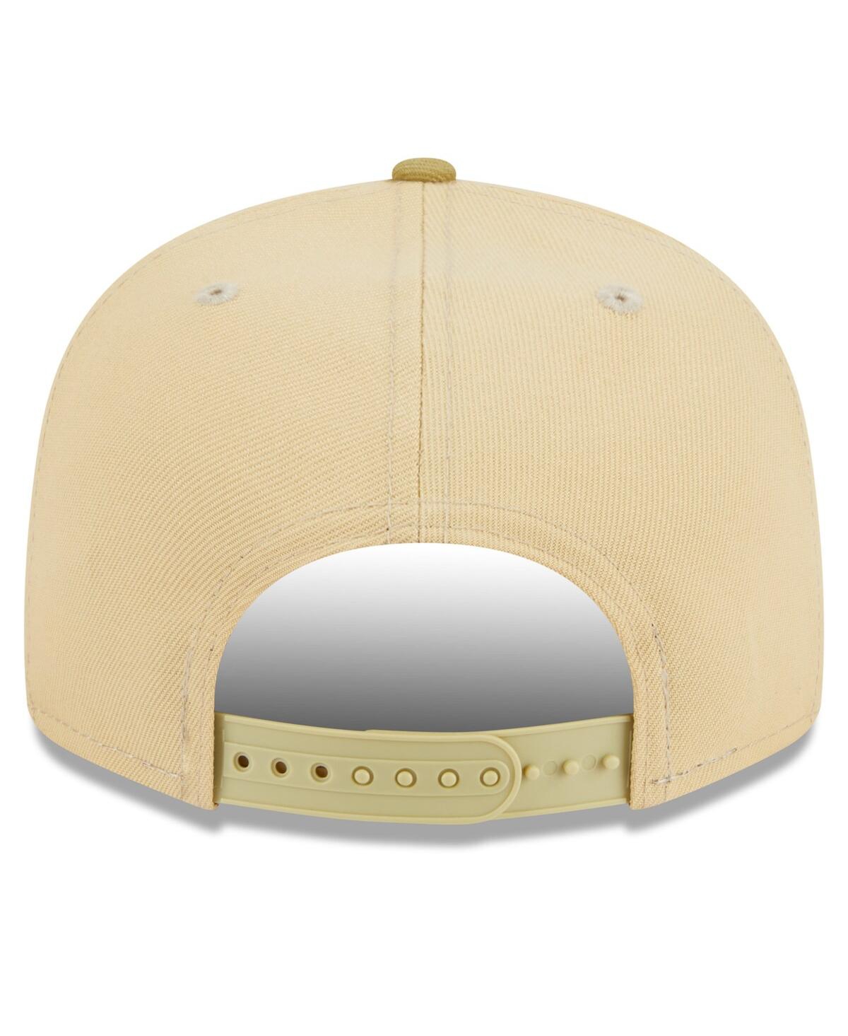 Men's New Era Tan Philadelphia 76ers Green Collection 9FIFTY Snapback Hat - Tan