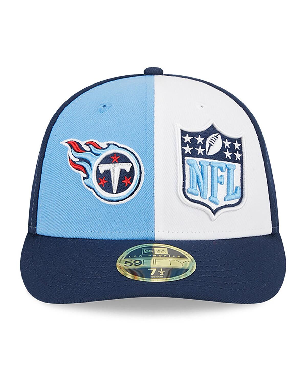 New Era Men's  Light Blue, Navy Tennessee Titans 2023 Sideline Low Profile 59fifty Fitted Hat In Light Blue,navy