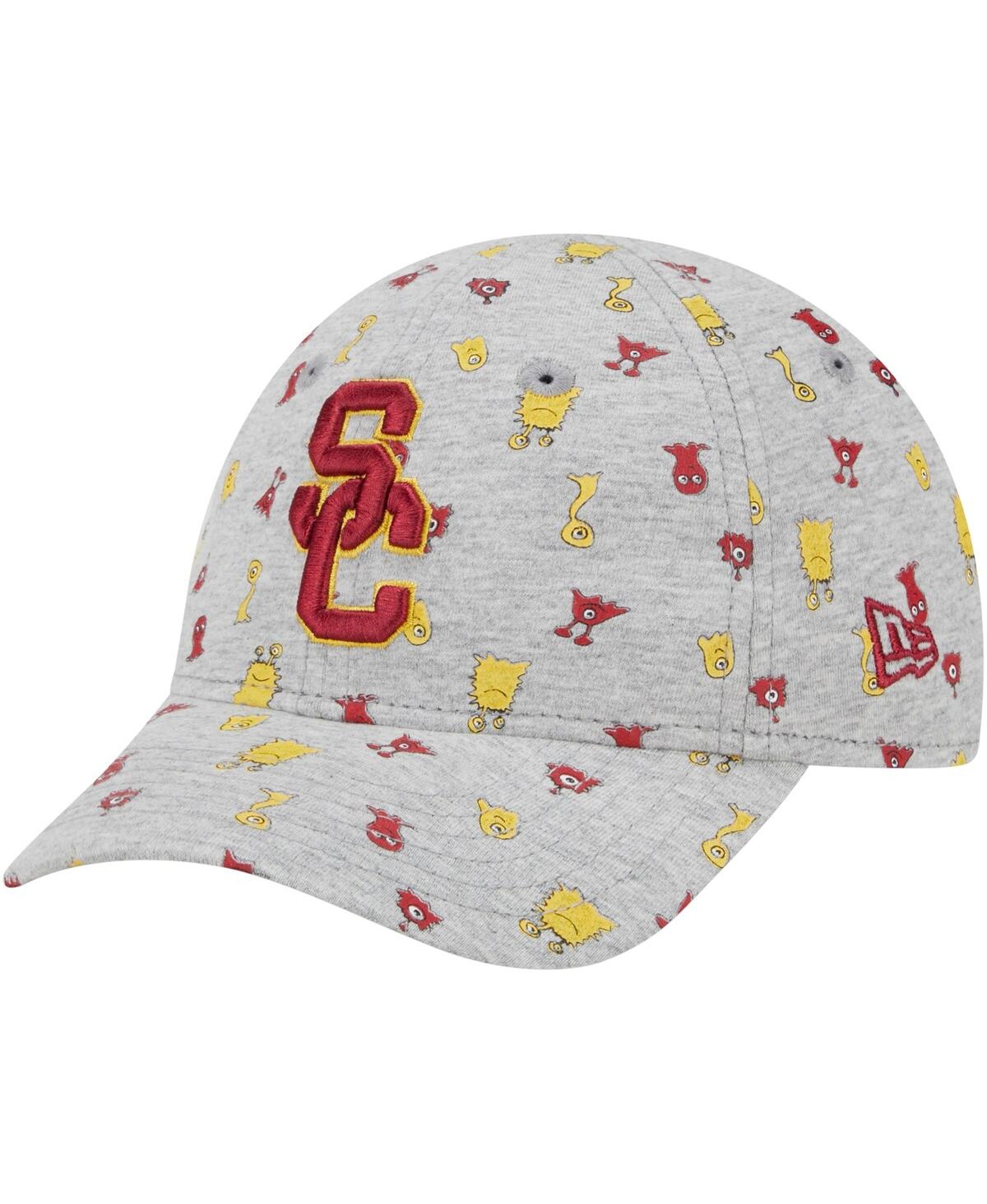 New Era Babies' Toddler Boys And Girls  Heather Gray Usc Trojans Allover Print Critter 9forty Flex Hat